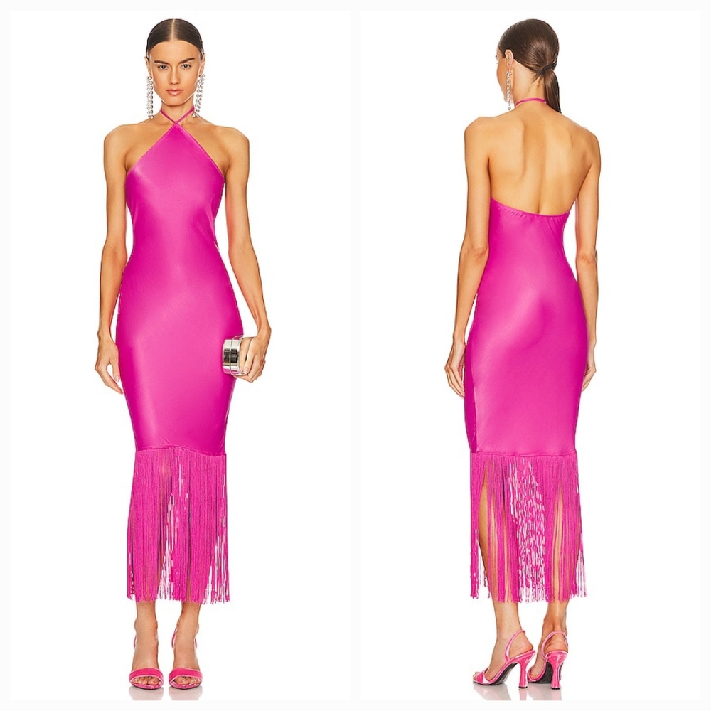 Camila Coelho Payton Maxi Dress in Hot Pink